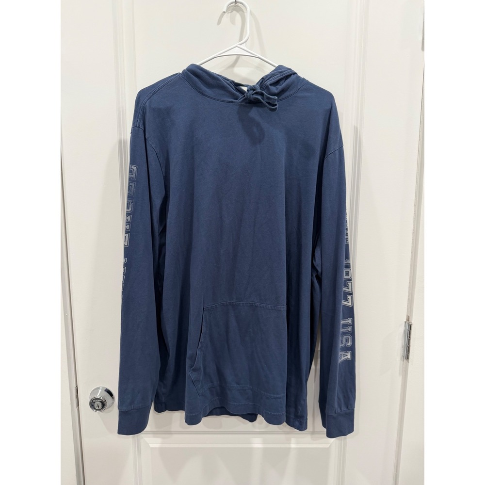 American Eagle Super Soft Navy Blue Hoodie Mens XL Standard Fit Long Sleeve Tee